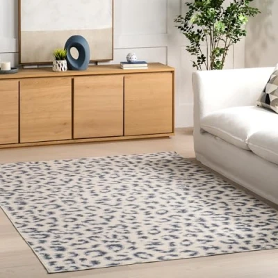 Image of nuLOOM 4&#039; x 6&#039; SpinClean Machine Washable Stain Resistant Area Rug with Non Slip Backing, Low Profile for Living Room, Bedroom, and Dining Mason Grey