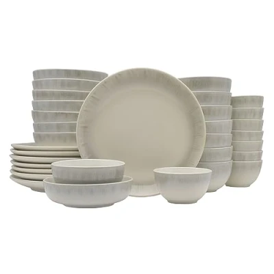 Image of Mikasa Logan Grey 32 Piece Dinnerware Set, Service for 8