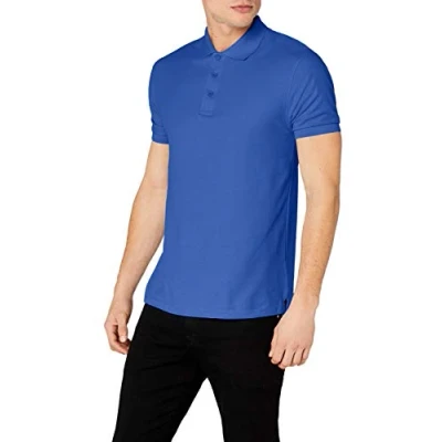 Image of Fruit of the Loom Men&#039;s Premium Short Sleeve Polo Shirt, Royal, X Large