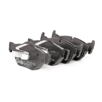 Image of 7286D1171, 7286D1267 Brake pad set BREMBO P 06 038 prepared for wear indicator with piston clip without accessories BMW: 1 Hatchback, 3 Saloon