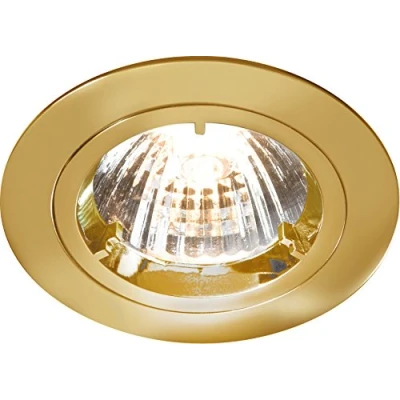 Image of KnightsBridge IP20 230V GU10 Brass Recessed Fixed Twist &amp; Lock Downlight