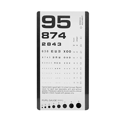 Image of NCD Medical Pocket Eye Chart with Pupil Gauge