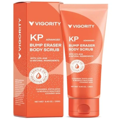 Image of KP Bump Eraser Body Scrub, Exfoliating Strawberry Legs Treatment, Wash, Skin Scrubs for Women &amp; Men Exfoliation 8.45OZ