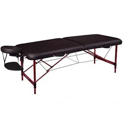 Image of Master Massage Zephyr Lightweight Portable Table Package Ideal for Tattooing and Spa Treatments (Black, Maroon)