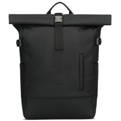 Image of Johnny Urban Backpack Women &amp; Men Black Harvey Large Casual Roll Top Laptop Rucksack Bag for Work Travel University Sleek Series Water Repellant
