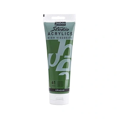 Image of Pébéo 169 061 Studio Acrylics Fine Acrylic Paint Green Earth, 250 ml
