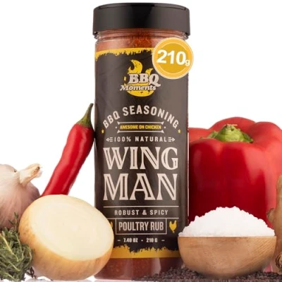Image of BBQ Moments Poultry Seasoning Barbecue Dry Rub For Chicken, Turkey, Wings, Meat Marinade Seasonings And Spices Grilling, 300g (10.58 Oz)