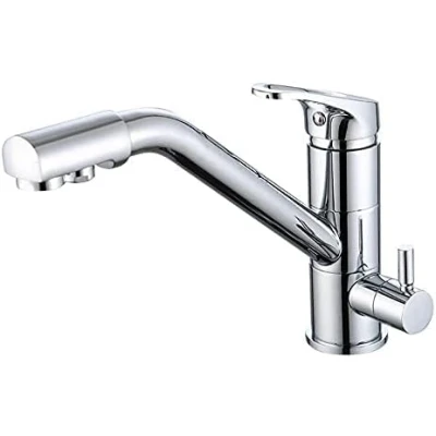 Image of Kitchen Taps Filter 3 Way Tap with Water 360 Degree Swivel Sink Mixer Drinking Purifier Chrome,Chrome