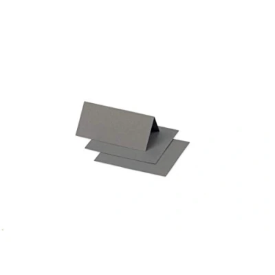 Image of Clairefontaine Ref 75022C Pollen Place Card (Pack of 25 Sheets) 85 x 40mm Sized, 210gsm Grained Card, Acid Free, Inkjet &amp; Laser Printer Compatible Dark Grey
