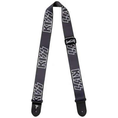 Image of Perri&#039;s Leathers Ltd. Guitar Strap Polyester KISS Adjustable For Acoustic/Bass/Electric Guitars Made in Canada (LPCP 8050)