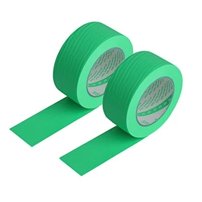 Image of Vogueing Tool 2 Rolls 30mm x 50m Textured Paper Tape Writable Masking Painters for Paint Craft and DIY Green