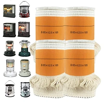 Image of WJ 2/4/6/8 Piece Replacement Wicks For Indoor Fuel Stove, 85mm Fiberglass Wool Stove Wick (Size : 4 wicks)
