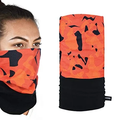 Image of OXFORD Products Snug Havoc Orange Thermal Fleece Head and Neck Wear/Face Covering