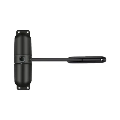 Image of Gedotec Spring Door Closer Made of Solid Steel, 1 Piece Tension Closer, Black for Indoor and Outdoor Use, Garden Gate Screwing