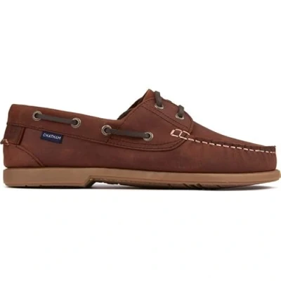 Image of Chatham Marine Mens Bow Ii Shoes Brown Leather Size UK 8