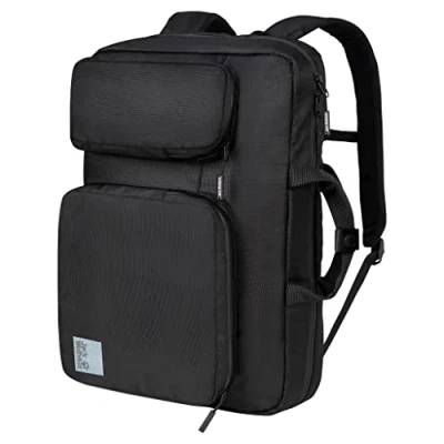 Image of Jack Wolfskin Unisex&#039;s New York 2 in 1 flip Bag Briefcase, Ultra Black, Standard Size