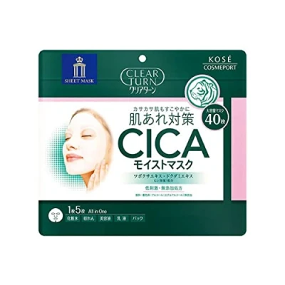 Image of Kose Clear Turn CICA Moist Facial Mask 40pcs