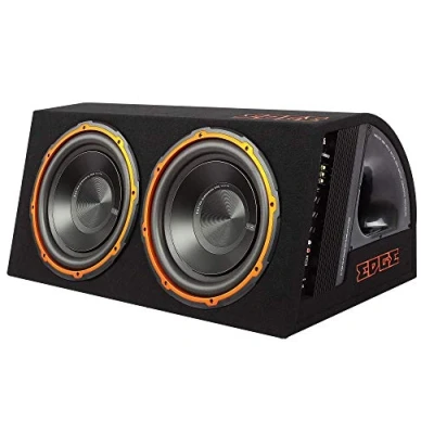 Image of Edge Car Audio EDB12TA Twin 12 Inch Active Bass Enclosure with built in amplifier