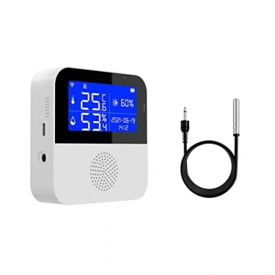 Image of URPIZY Room Thermometer Hygrometer WiFi Temperature Sensor With External Probe for Tuya Humidity Monitor