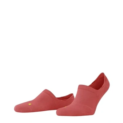 Image of FALKE Unisex Cool Kick Invisible U IN Soft Breathable Quick Drying No Show Plain 1 Pair Liner Socks, Red (Lobster 8862), 4 5