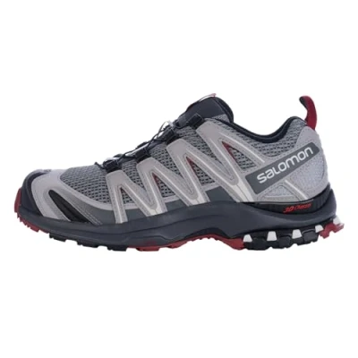 Image of Salomon Men&#039;s XA Pro 3D Trail Running Shoes, Monument/Ebony/Red Dahlia, 6.5 UK