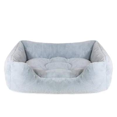 Image of Rosewood Fur Box Dog Bed, Blue, Medium