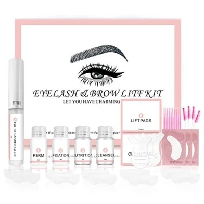 Image of weixinbuy 2 In 1 Eyebrow Lift &amp; Curling Kit And Lash Lamination DIY Perm For Lashes Brows Professional Trendy Fuller Brow Look Curled Lashes.