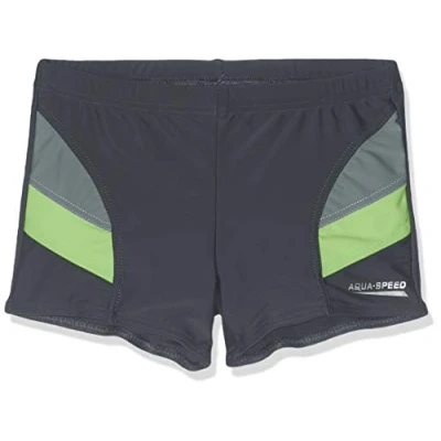Image of Aqua Speed Kids Andy Boys Aquashorts Swim Shorts Grey/Green, Size 152