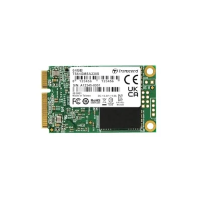 Image of Transcend MSA230S 64 GB SATA III 6 Gb/s mSATA Internal Solid State Drive (SSD) 3D TLC NAND (TS64GMSA230S)