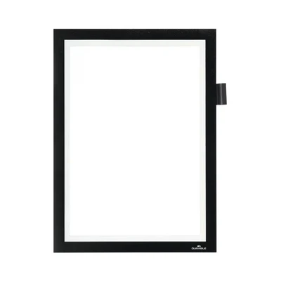 Image of Durable DURAFRAME Note Self Adhesive Magnetic Frame A4 Format in Black Pack of 1 Frames Includes Universal Pen Holder
