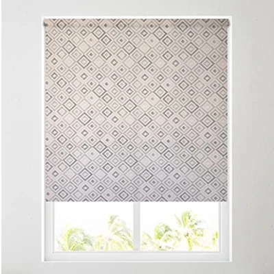 Image of Diamonds Grey Daylight Roller Blind Free Cut to Size (3ft (91.5cm))