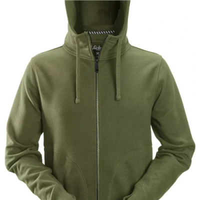 Image of Snickers AllroundWork Hoodie Full Zip Khaki Green XS