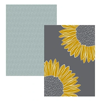 Image of English Tableware Company Artisan Flower Set of 2 Tea Towels