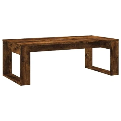 Image of vidaXL Smoked Oak Coffee Table Modern Design Engineered Wood, Practical and Easy to Clean Surface, Highly Resistant Moisture, Ideal for Living Room, Office or Lounge Area