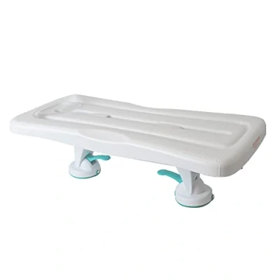 Image of Helping Hand Company Surefoot White Plastic Shower/Bath Board with Locking Feet. Shower for Elderly &amp; Disabled. Adjustable to Fit 16&quot; 25&quot; Width Baths. 200kg / 31 Stone Weight Limit