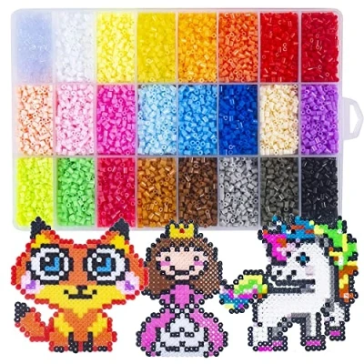 Image of La Manuli Fuse Beads Kit of 24,000 Mini Ironing Complete Advanced Creative as a Gift for Boys and Girls Aged 12+