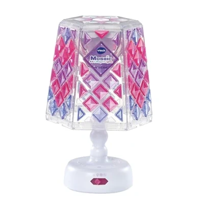 Image of VTech Mosaic Magic Lights Mood Lamp, Includes 120+ Tiles, Light and Sound Effects, Vibrant Colours, Creative Kit for Kids, Suitable Ages 5, 6, 7+ Years, English Version