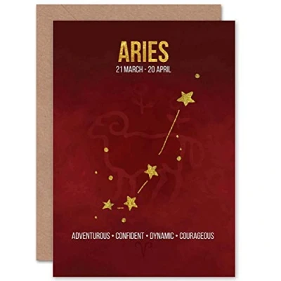Image of Wee BLUE Coo BIRTHDAY CARD ZODIAC STAR SIGN ASTROLOGY ARIES