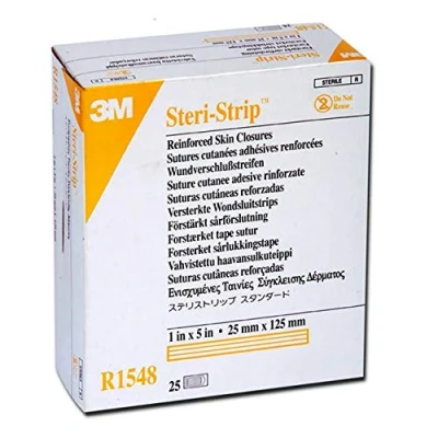 Image of 3M Steri Strip Adhesive Skin Closures R1548, 25 Pieces