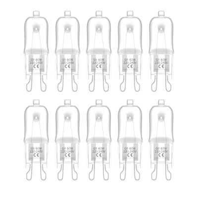 Image of DoRight G9 Wax Burner Bulb 60W Melt Warm White 2700K Bi Pin Halogen Capsule Lamp Dimmable 230V for Plug in Electric, Candle Warmer, Nightlights (10 Pack)