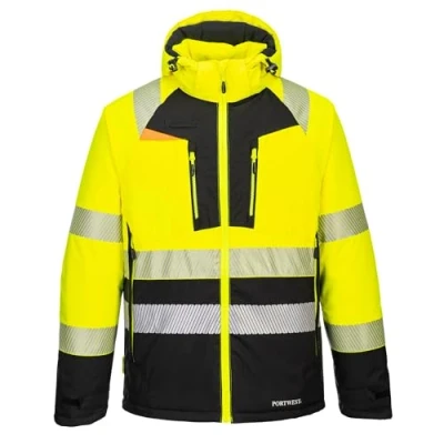 Image of Portwest DX4 Hi Vis Class 2 Winter Jacket Yellow/Black 4XL