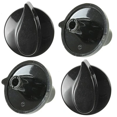Image of Belling Genuine Solitaire Country Chef Oven Cooker Hob Black Control Switch Knobs (Pack of 4)