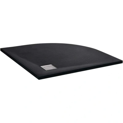 Image of vidaXL Shower Tray SMC Black 90x90 cm