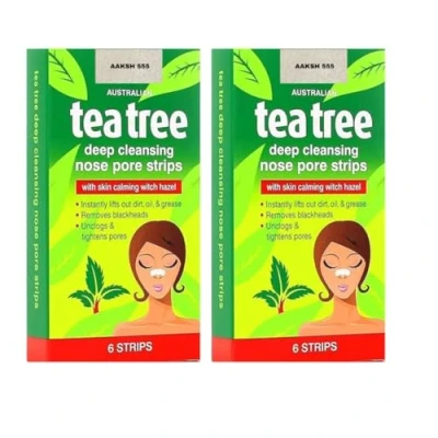 Image of (12 STRIPS) Australian Tea Tree Deep Cleansing NOSE Pore STRIPS, [Blackhead Remover Clear and Unclogged Pores]Blackhead STRIPS FOR