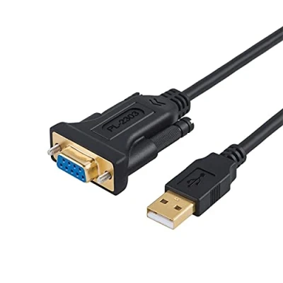 Image of USB to Serial Cable 2M, RS232 Female DB9 9 pin DCE Converter Cord Gold Plated with PL2303 Chipset for Connecting Cisco Switches, Cashier Register, Modem, Scanner, Digital Cameras, CNC, Printer