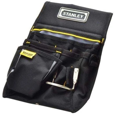 Image of STANLEY Tool Belt Pouch, Double Pocket Storage Organiser, Hammer Loop, 1 96 181