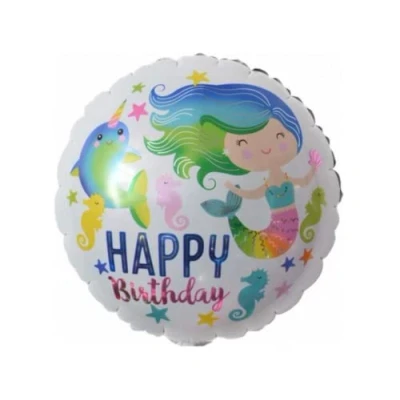 Image of Mermaid Round Foil Balloon, 45cm