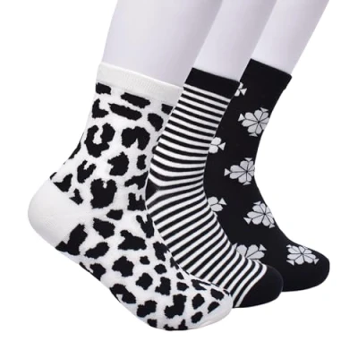 Image of Kate Spade New York Women&#039;s 3pk Ksny Leopard Shortie Crew Socks, Cream, 8 10 UK