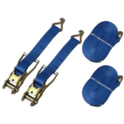 Image of Tie Down Ratchet Straps 5T 50MM 15M X2 (Cargo Lashing Rack Load J Claw)