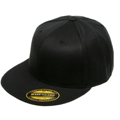 Image of Flexfit Unisex Adult&#039;s Mesh Fitted 2 Tone Trucker Hat, Black, One Size